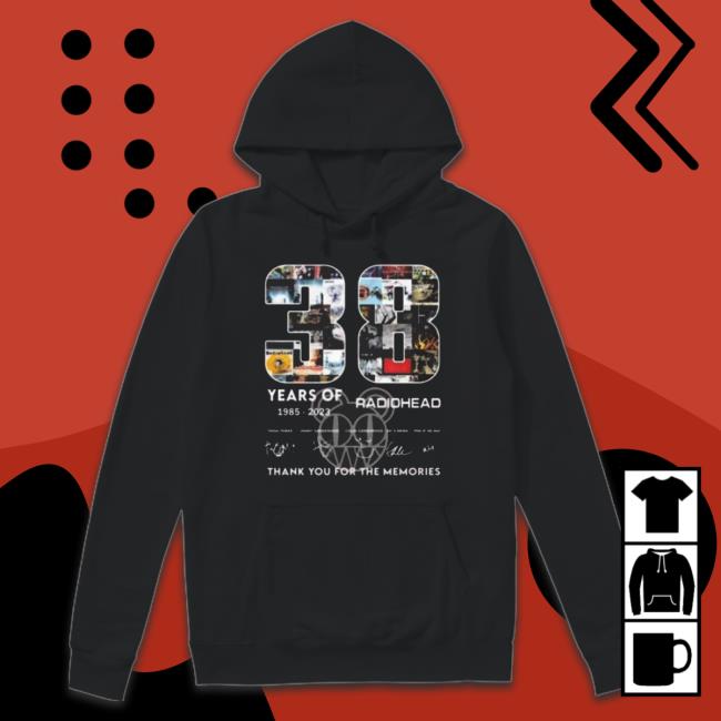 38 Years Of 1985-2023 Radiohead Thank You For The Memories Signatures Shirts 38 Years Of 1985-2023 Radiohead Thank You For The Memories Signatures Tee Shirt